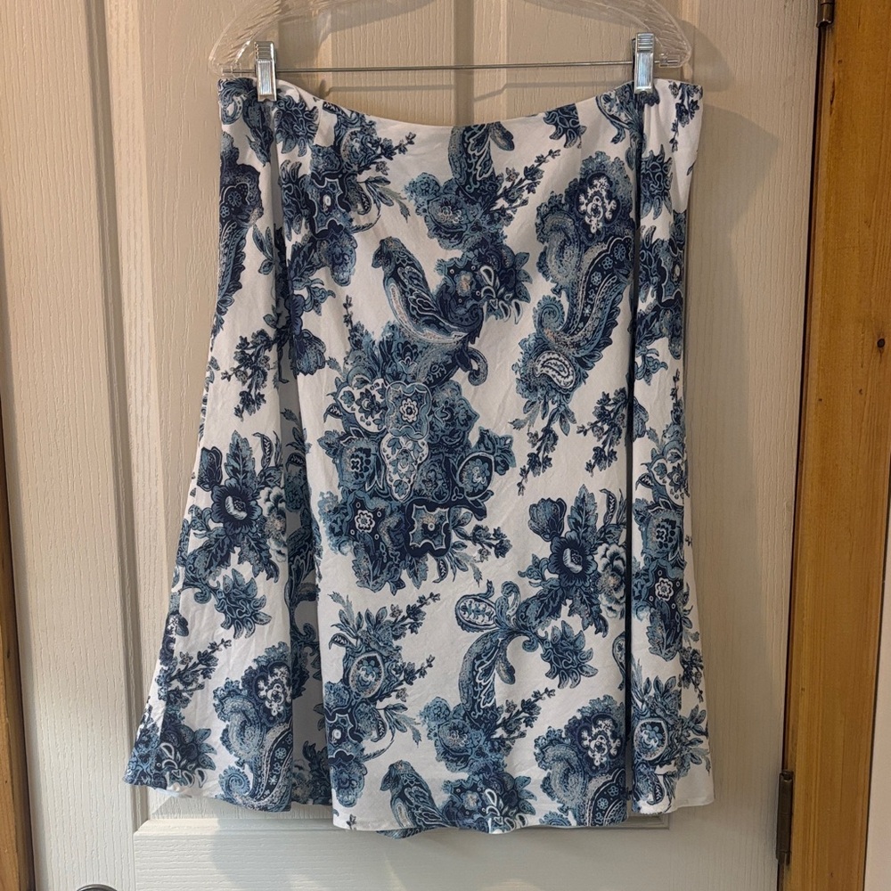 Blue Paisley A-Line Women's Skirt
